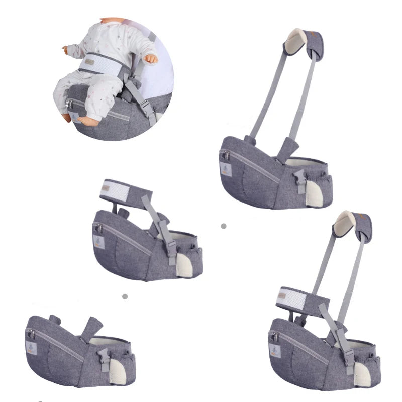 Ergonomic Baby Carrier Hip Seat – Portable Infant Waist Stool Sling, Front-Facing Kangaroo Wrap for Comfortable Baby Wearing Gear