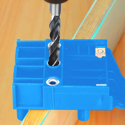 Drill Bits Locator & Carpenter Corner Clamp – Handheld Straight Hole Drilling Guide for Woodworking & Hole Saw Tools