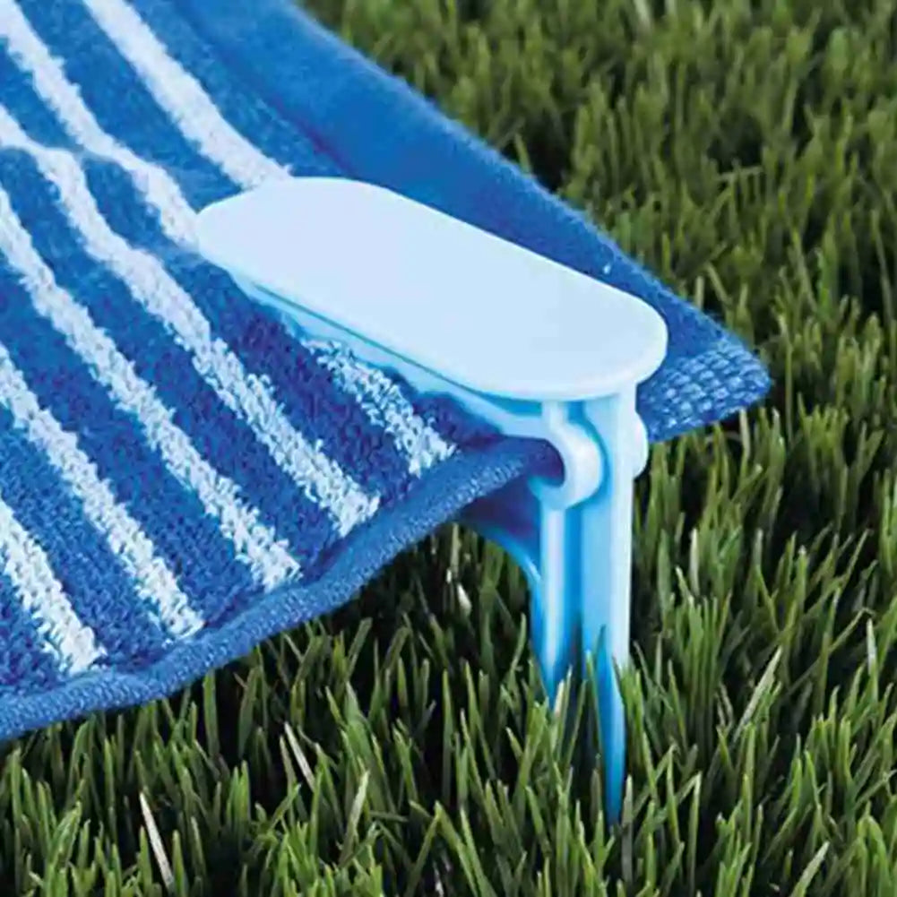 10PCS Beach Towel Clips – Outdoor Camping Mat Clips & Sheet Holders for Towel and Clothes Clamps