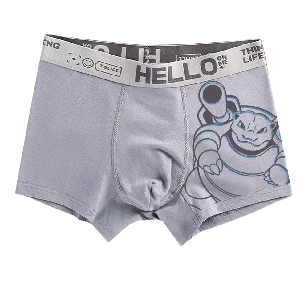 Pokémon Anime Boxer Briefs - Men’s & Boys’ Charmander, Charizard, Bulbasaur, Gengar & Pikachu Underwear