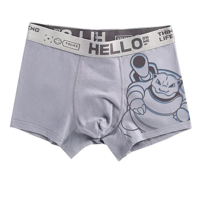 Pokémon Anime Boxer Briefs - Men’s & Boys’ Charmander, Charizard, Bulbasaur, Gengar & Pikachu Underwear