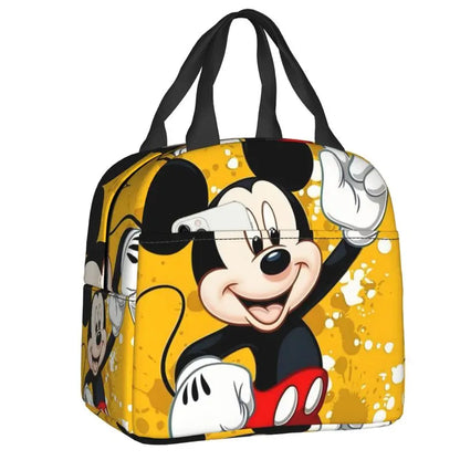 Custom Mickey Mouse Insulated Lunch Bag – Cartoon Thermal Cooler Lunch Box for Kids, Men & Women School Tote