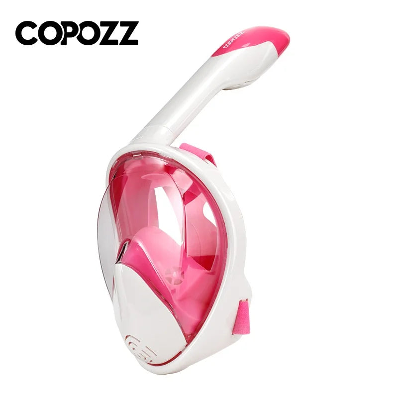 COPOZZ Full Face Diving Mask - Anti-Fog Snorkeling Mask with GoPro Camera Mount for Adults