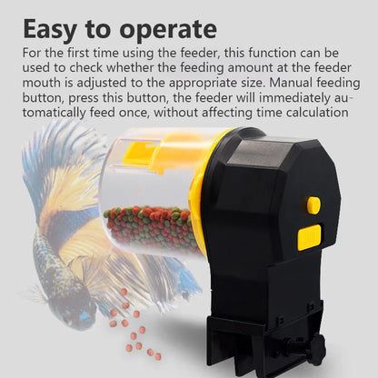 Automatic Fish Tank Feeder – Intelligent Timing Aquarium Feeder for Goldfish with Large Capacity