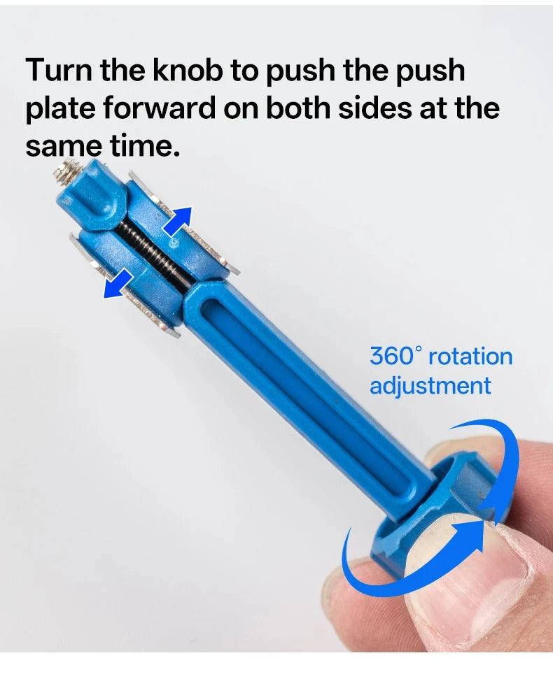 Durable Steel Bike Brake Pad Spreader Tool — 360° Rotatable Hydraulic Disc Caliper Piston Reset & Extension Tool
