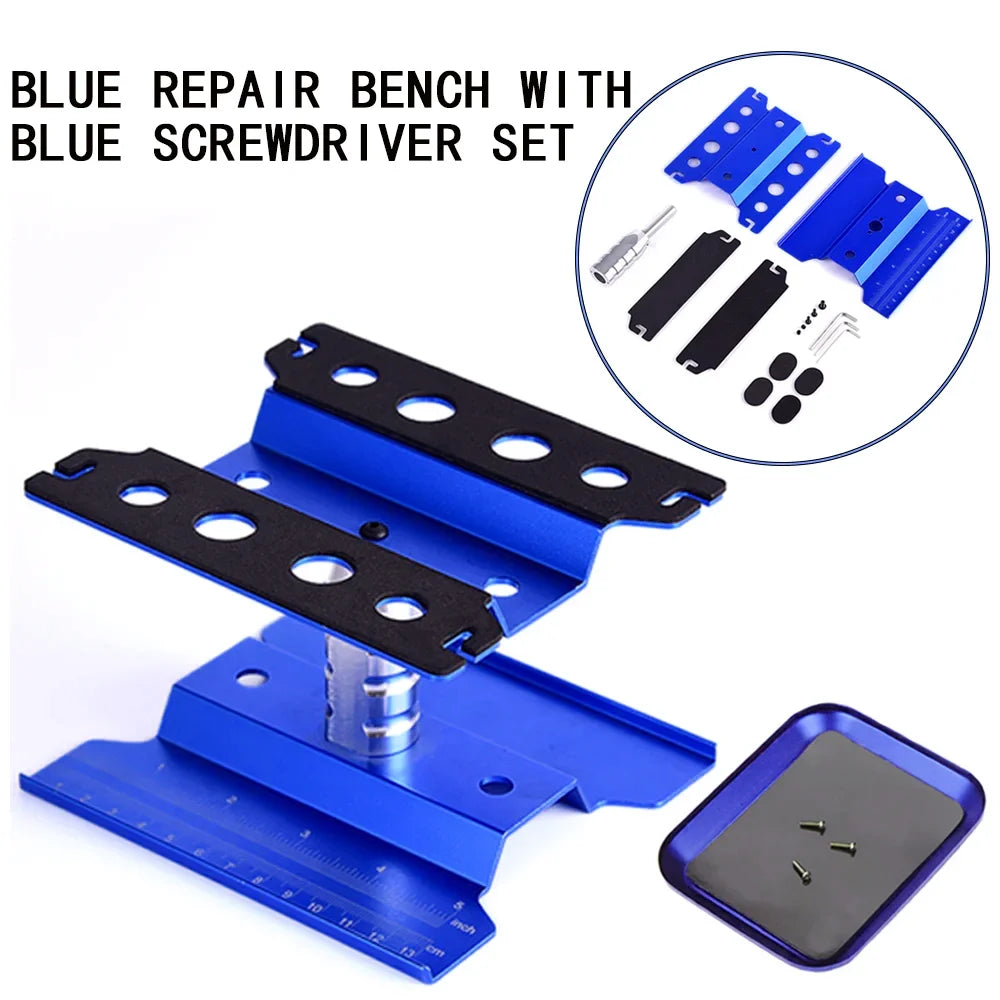 RC Car Tool Lifting Work Stand – 360° Rotating Repair Platform for 1/10 & 1/8 Buggy Crawler Cars