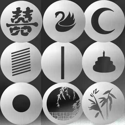 Metal Gobo Light Pattern Set - 1–6pcs 58mm/54mm Diameter Shadow & Background Projection Effects for Photography and Stage Lighting