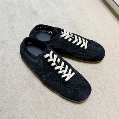 Real Leather German Training Shoes for Women — 2025 Retro Fashion Four Seasons Running & Casual Forrest Gump Style Sneakers