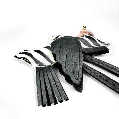 Winged Pony Keychain - Premium PU Leather Bag Charm with Detachable Strap