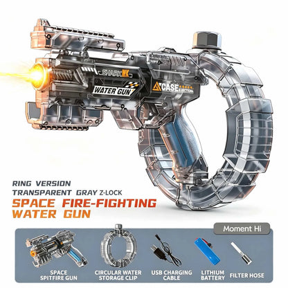 Electric Water Gun Toy - Automatic Sensor Light Recoil Simulation Outdoor Beach Toy for Kids