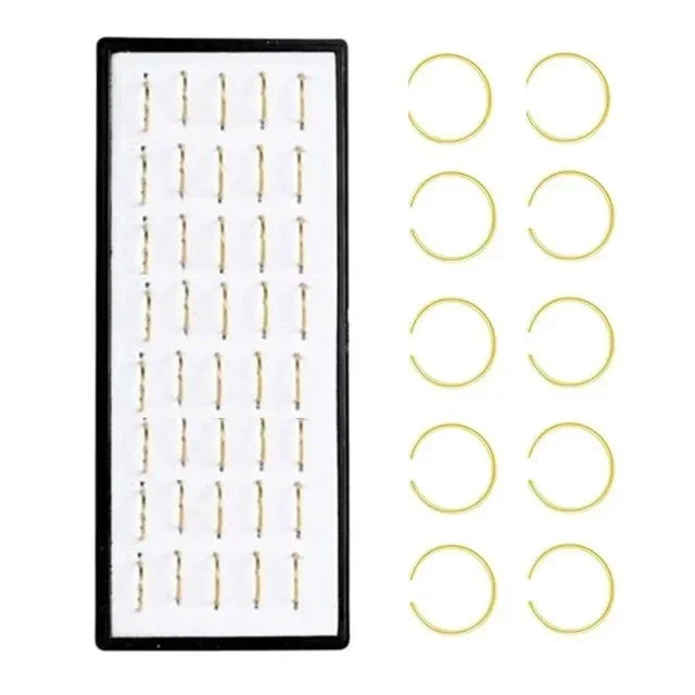Women’s Crystal Stainless Steel Nose Stud – Hypoallergenic 1.8mm Straight, L, or Screw Nose Ring Jewelry