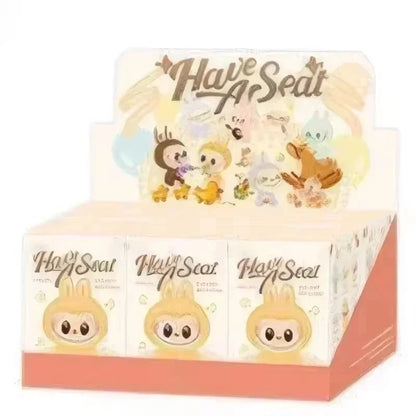 1:1 High-Quality Macaron 2nd The Monsters Labubu Sitting Party Vinyl Plush Blind Box Doll Gift