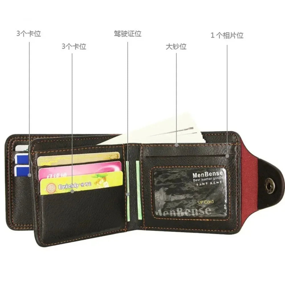Men's Multi-Function Short Wallet – Multi-Card Slot Card Holder Purse, Stylish Gift Wallet