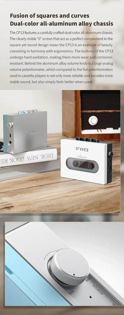 FiiO CP13 Portable Stereo Cassette Music Player – 13 Hours Battery Life, 1800mAh, Dual-Mode 4.2V Power Supply, MP3 Player
