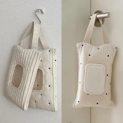 Baby Car Mounted Tissue Box Holder - Cute Portable Stroller Tissue & Diaper Bag Organizer for Car, Cart & Travel Accessories