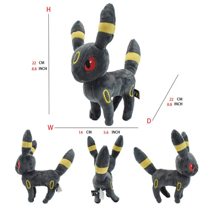 Pokémon Eevee Evolution Plush Toys - Soft Stuffed Animal Dolls Featuring Sylveon, Flareon, Jolteon, Umbreon, Vaporeon & Pikachu