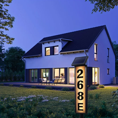 Solar Door Sign Lights - Automatic Outdoor Address & Mailbox Lights for Homes and Commercial Areas