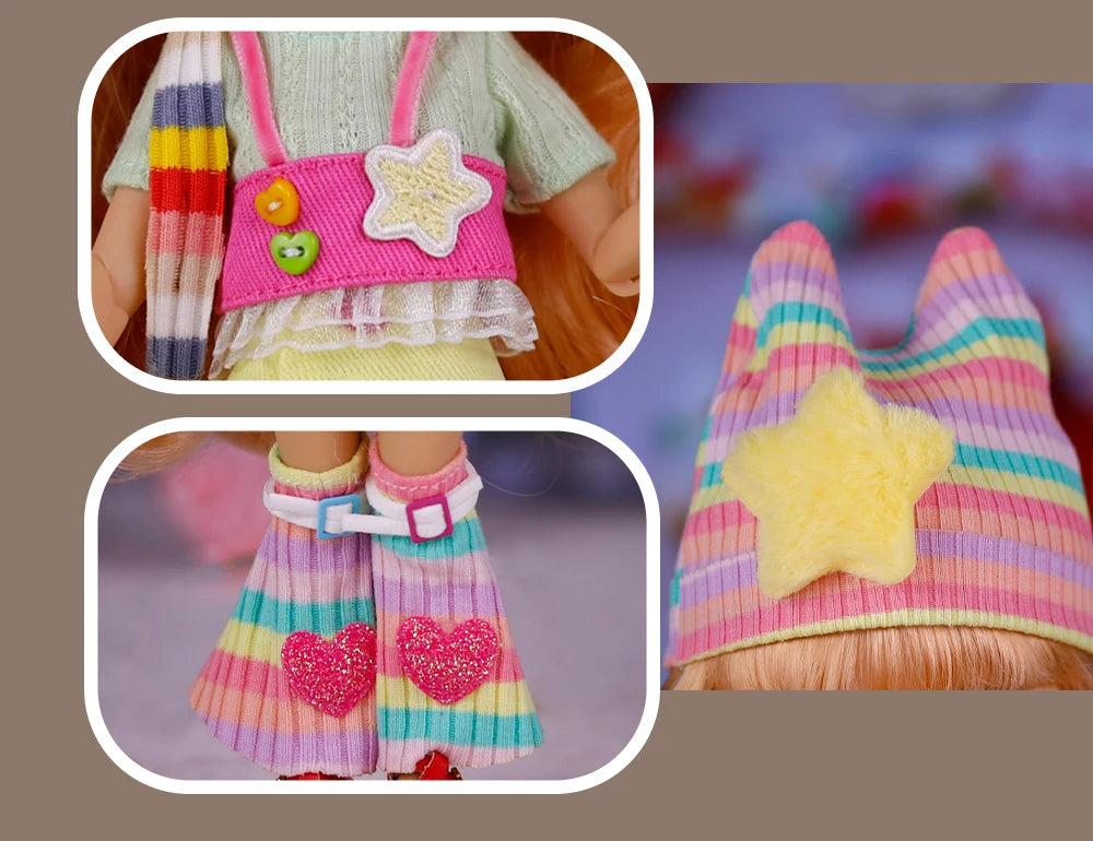 ICY DBS Blythe Doll – Tan Skin Matte Face with Eyebrows, 1/6 BJD Joint Body, Anime Christmas Gift