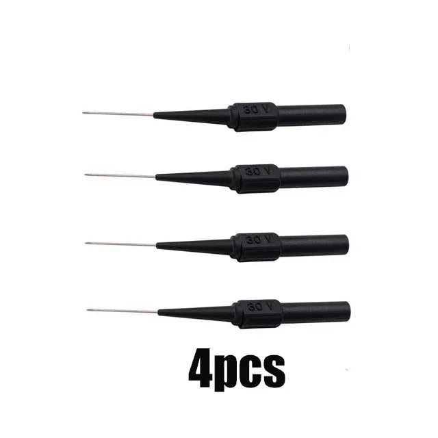 10Pcs 30V Multimeter Test Lead Kit - Automotive Diagnostic Probe Extension with 0.7MM Piercing Needle Tips
