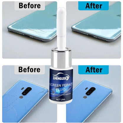 Cracked Phone Screen Repair Liquid - Strong Adhesive Glass Repair Kit for Scratches & Cracks