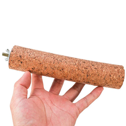 Natural Wood Bird Perch - Soft Raw Wood Branch Stand & Chew Toy for Parrots, Squirrels, Hamsters & Small Pets