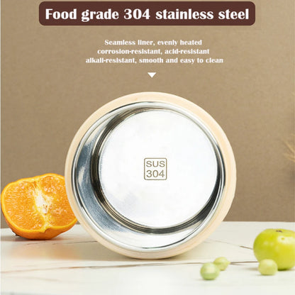 600ML USB Electric Heating Lunch Box - Portable Food Warmer Container, Stainless Steel, Suitable for Milk, Drinks and Food, 5V/12V/24V