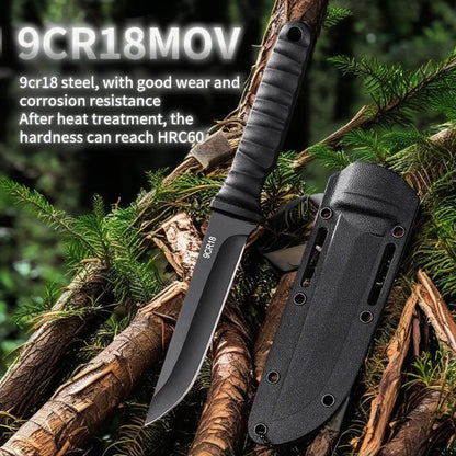 5Cr15Mov Stainless Steel Meat Cleaver – Sharp Boning Knife with Holster & Multifunction Vegetable Peeler