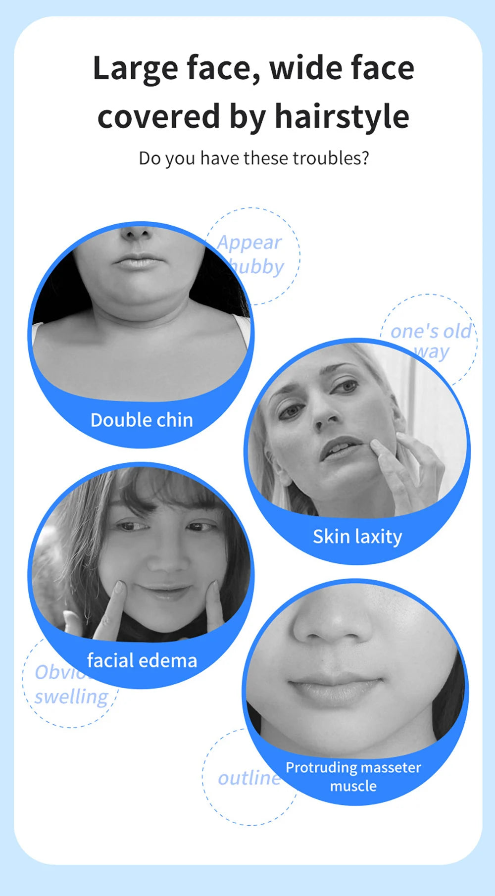 EMS Face Lifting Massager – Anti-Wrinkle, Firming V-Face Lift Microcurrent Device for Double Chin Skin Care