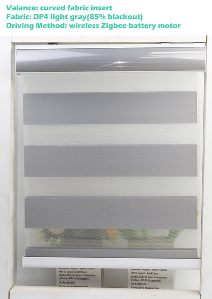 Decopedia Custom Made Zebra Blinds – Motorized Roller Blackout Day & Night Window Blinds for Sliding Doors
