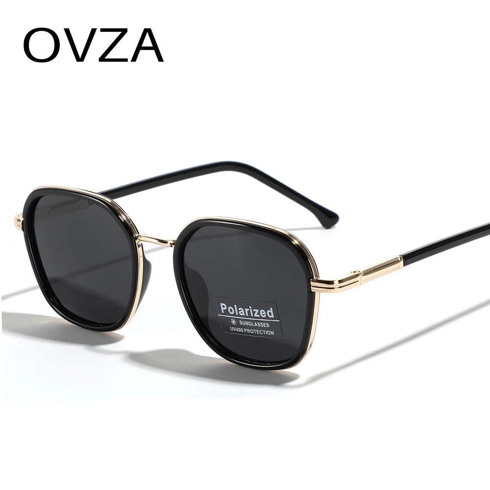 OVZA TR90 Polarized Sunglasses – Fashion Square Frame Driving Glasses for Men & Women S2074