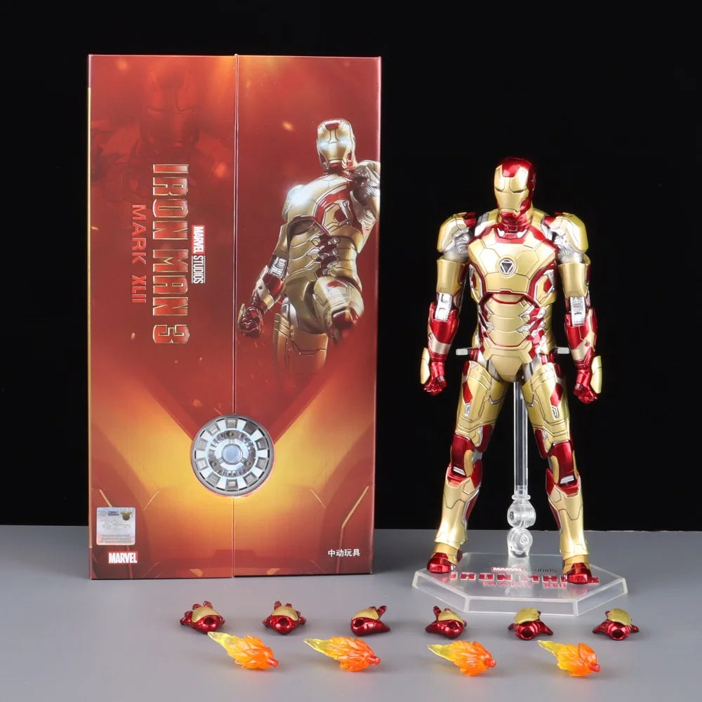 ZD Toys 7" Iron Man Action Figures – Joint Movable MK1 to MK50 Movie Collectible Dolls
