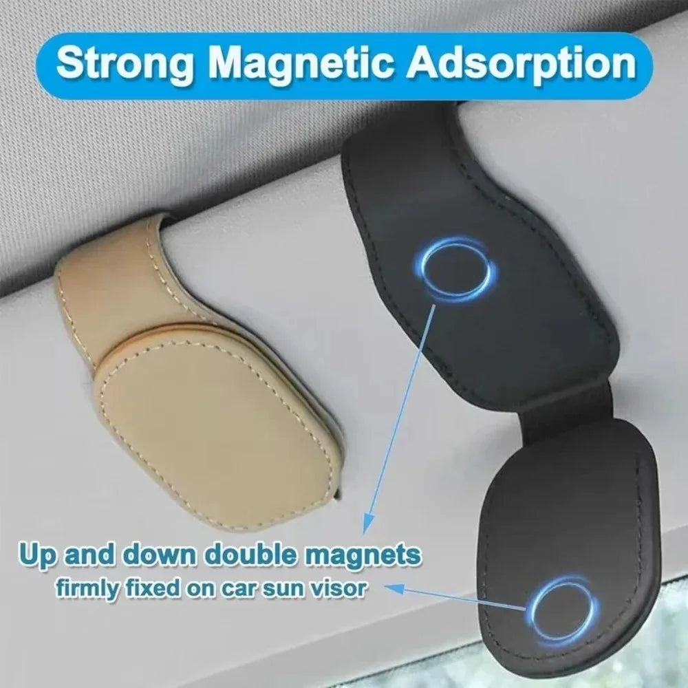 Universal Car Sun Visor Organizer Clip – Sunglasses Holder, Card & Pen Storage Auto Accessory