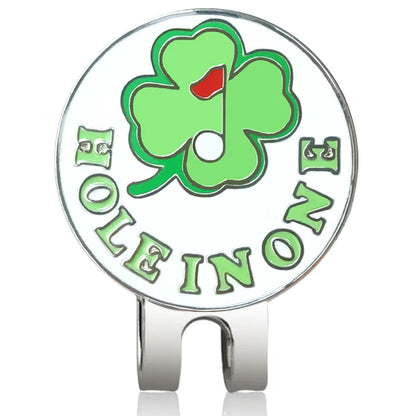 Golf Ball Marker with Hat Clip – Magnetic Alloy Marker, Tiger Putter Flog Glass & Lucky Clover Gift for Golfers