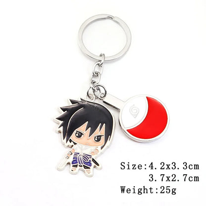 Anime Akatsuki Naruto Character Keychain – Gaara, Sasuke Sharingan, Jiraiya & Uzumaki Metal Cosplay Pendant Gift for Fans