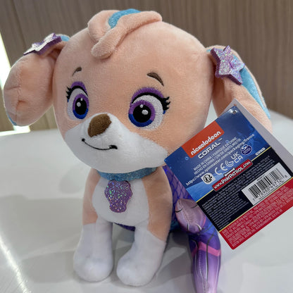 PAW Patrol Coral Plush Toy - Official Cartoon Stuffed Animal 9" Kids Birthday & Christmas Gift for Ages 2+