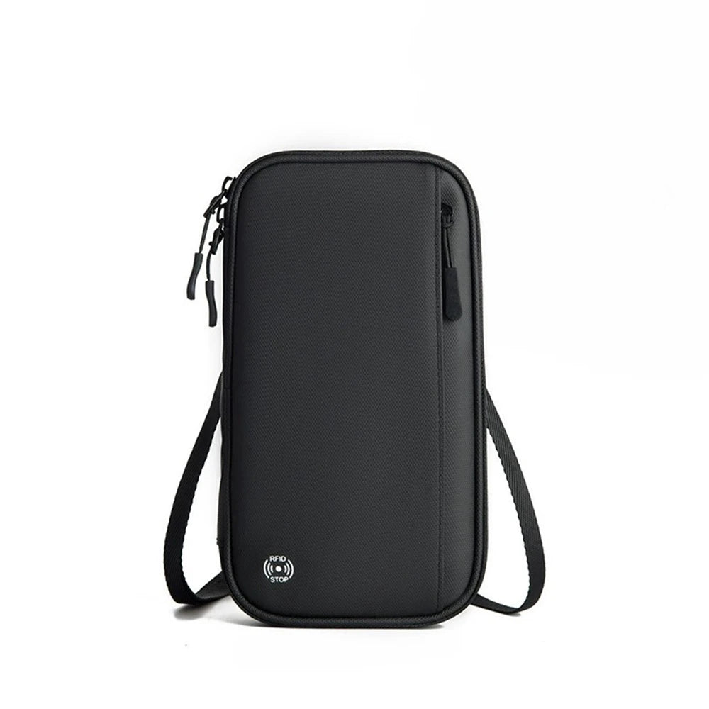 Travel Wallet Passport Holder Crossbody Bag – Card Organizer Neck Pouch for Documents & Tickets
