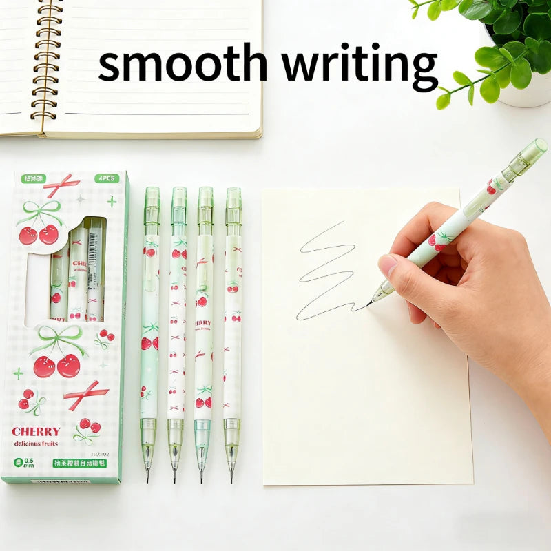4-Piece 0.5mm Mechanical Pencil Set - Smooth-Writing Automatic Pencils with Erasers for School, Office and Everyday Use