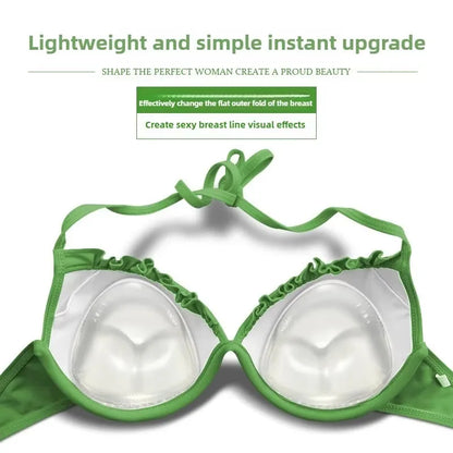 2pcs Silicone Bra Inserts – Sticky Push-Up Breast Pads, Thicker Nipple Covers for Women’s Bras & Swimsuits