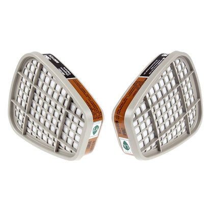 3M 6001 Gas Mask Filters – Dust & Organic Gas Cartridge for 6200, 7502, 6800 Industrial & Chemical Paint Respirators