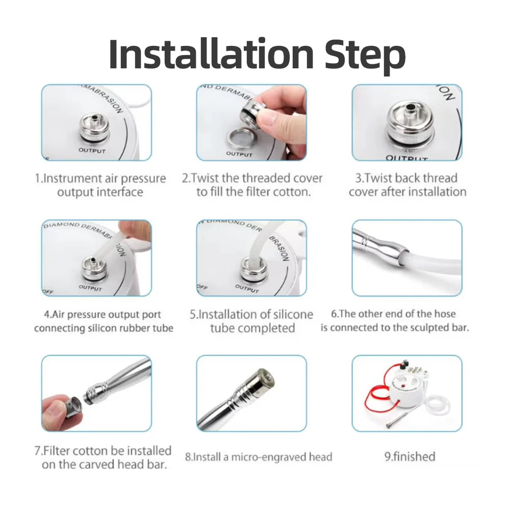 AOKO 3-in-1 Diamond Microdermabrasion Machine – Vacuum Suction & Water Spray Tool for Facial Moisturizing & Skin Exfoliation