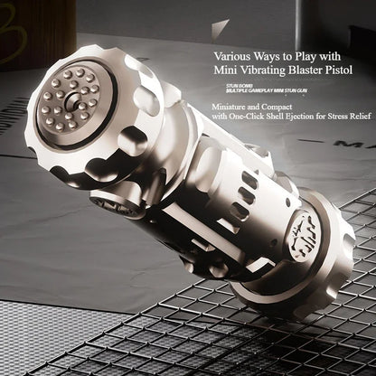 Stun Grenade Fidget Spinner & Mini Toy Gun – Ejectable Shell Stress Relief Finger Toy for Adults & Kids Gift