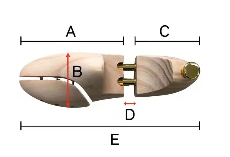 Adjustable Twin Tube Shoe Trees for Men & Women – New Zealand Pine Wood Shoe Shaper