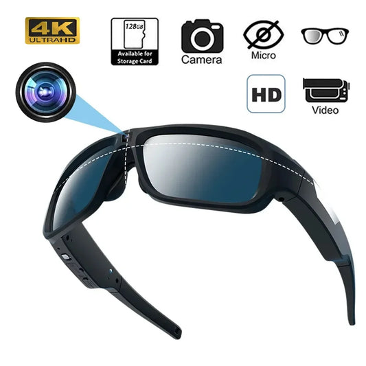 4K HD Smart Glasses Camera — Eyewear Camcorder for Driving, Cycling & Outdoor Video Recording