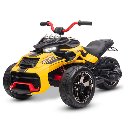 12V Kids 3-Wheel ATV Ride-On Toy – Battery-Powered Electric Vehicle with Lights & Music for Ages 3-8