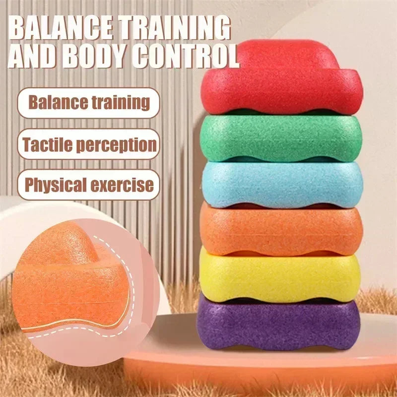 3Pcs Children's Balance Training Foam Tubes – Sensory Stacking Stones for Outdoor Games, Baby Sports Toys Gift