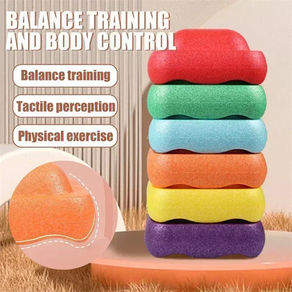 3Pcs Children's Balance Training Foam Tubes – Sensory Stacking Stones for Outdoor Games, Baby Sports Toys Gift