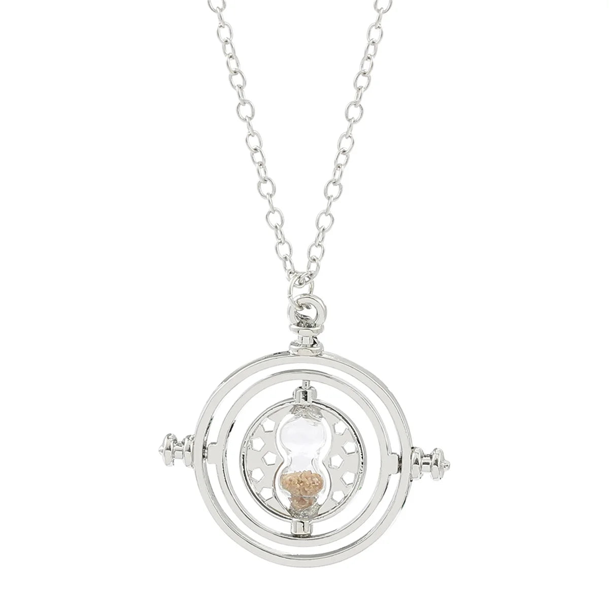 Harry Potter Time-Turner Hourglass Necklace - 360° Rotatable Cosplay Pendant and Magical Gift for Fans and Collectors