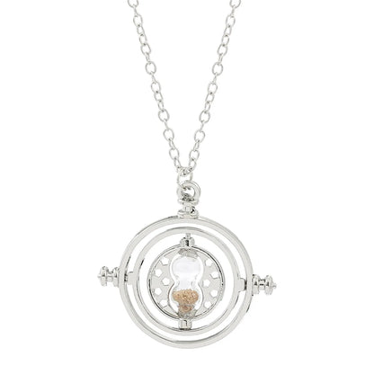 Harry Potter Time-Turner Hourglass Necklace - 360° Rotatable Cosplay Pendant and Magical Gift for Fans and Collectors