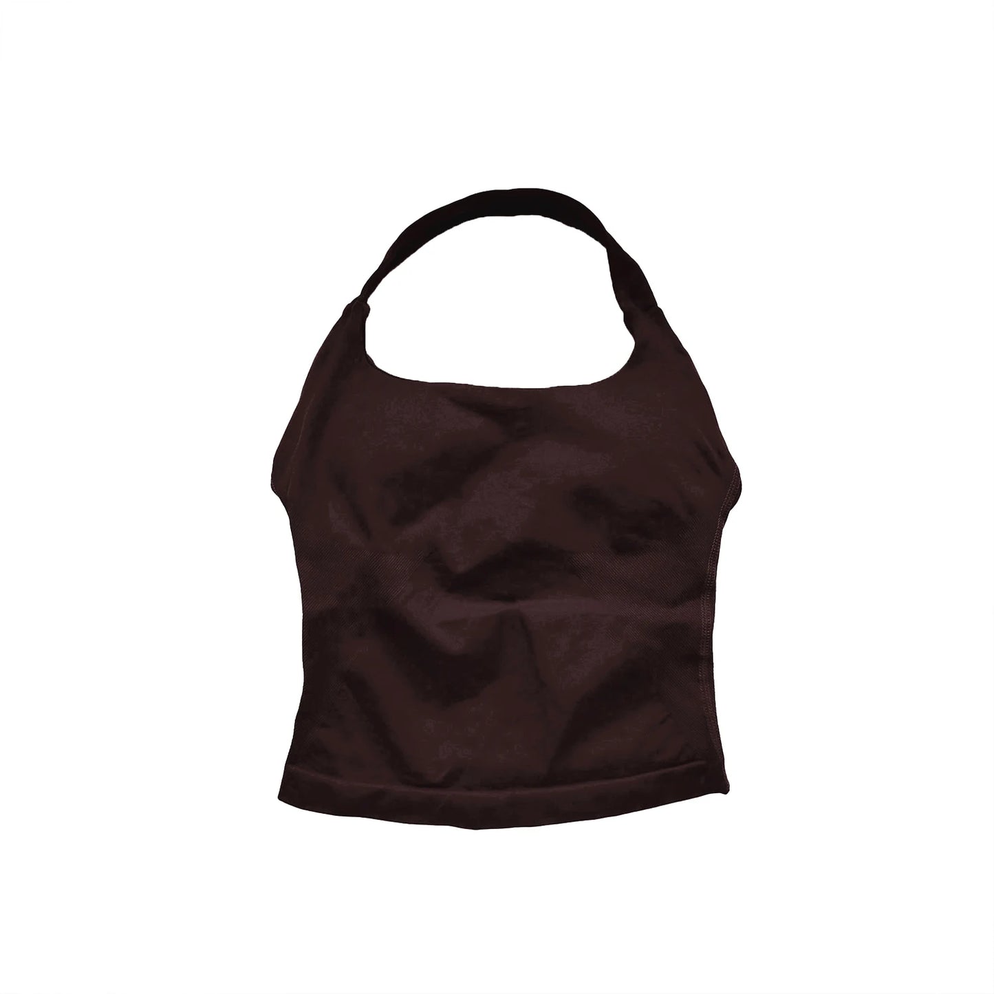 NCLAGEN Women’s Gym Halter Top - Longline Strappy Padded Tank for Yoga, Fitness, Running & Activewear Workouts
