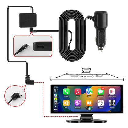 10/11.26" 4K Dash Cam — Dual Lens Car DVR with Wireless CarPlay, Android Auto, GPS & WiFi Video Recorder
